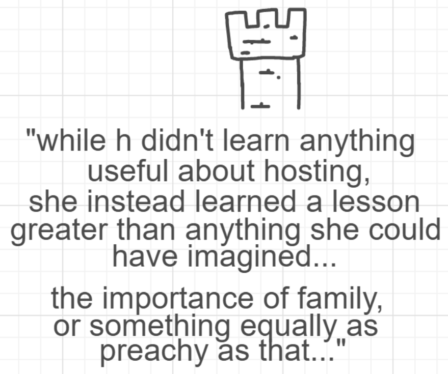 A panel from I've Been Everywhere, Man, episode nine of the Board Boards object show by Furretwalk/WalkingFurret.